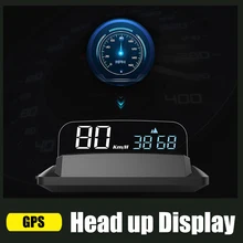 عداد السرعة التلقائي KPH/KPM مرآة نظام تحديد المواقع HUD رئيس متابعة العرض العالمي سرعة العارض متوافق مع جميع السيارات شاحنة مركبة H400G