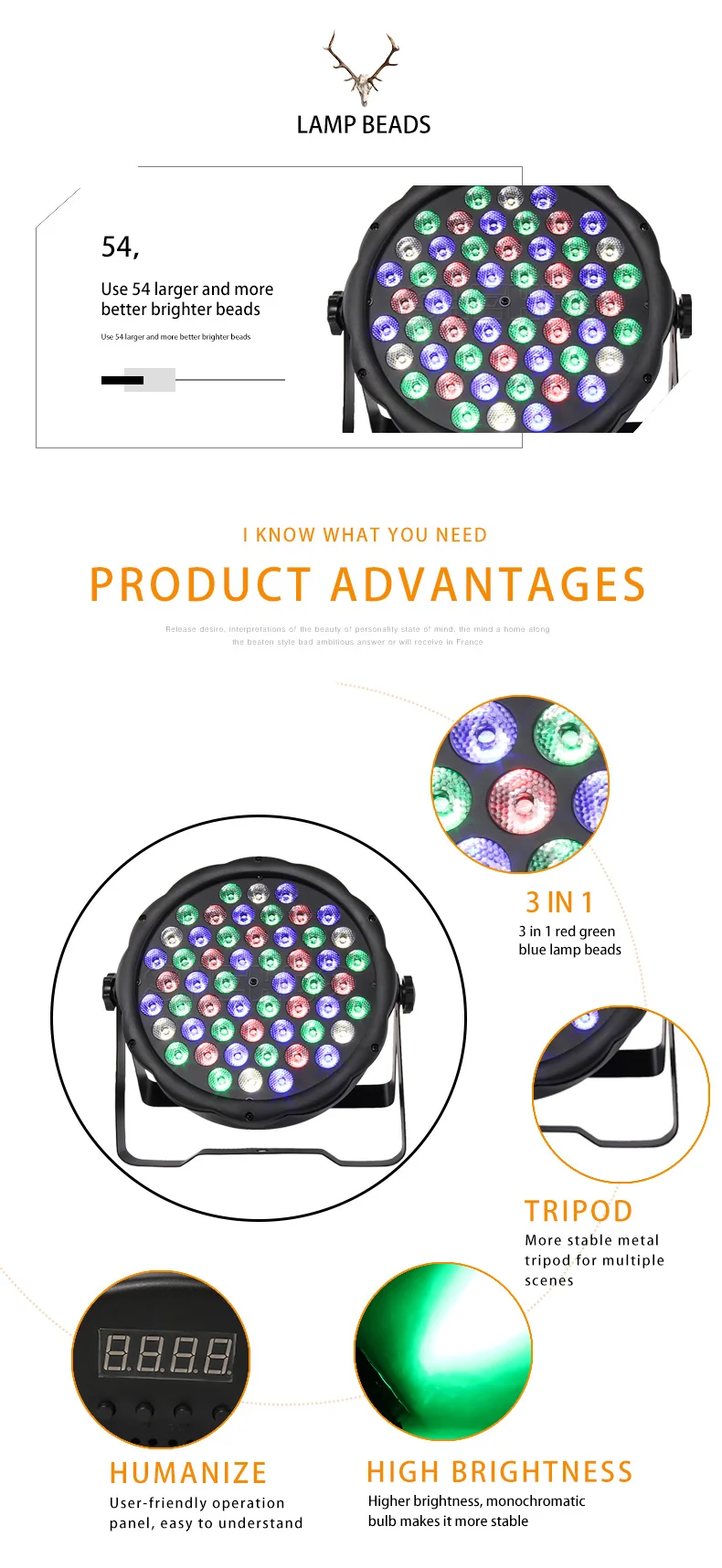 Hot Vendas 54x3w Iluminação Led Par Plana Led Par Luz Estroboscópica Dmx Controlador dj Festa Disco Bar Strobe Escurecimento Efeito Projetor 4 iluminação led par luz strobe dmx controlador