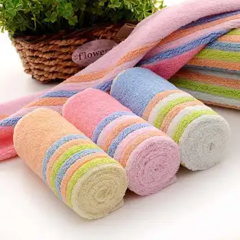 

Towel Pure Cotton seven colours tiao Face Towel Hot Sales-Daily Use Labor Safety Stall Present Towel