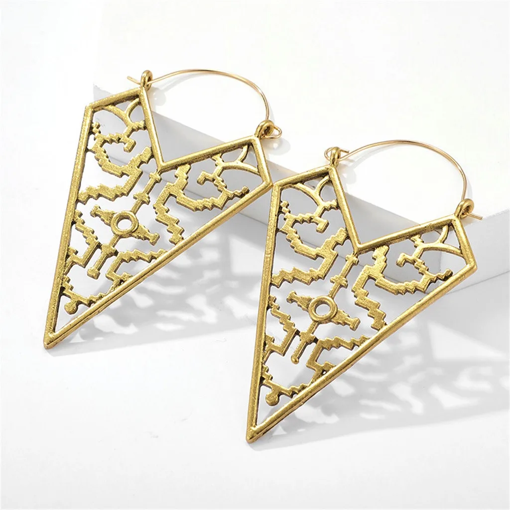 New Design Ladies Vintage Bohemian Openwork Metal Dangle Earrings Flower Basket Ear Jewelry Gift Delicate Christmas Gifts Safe | Украшения