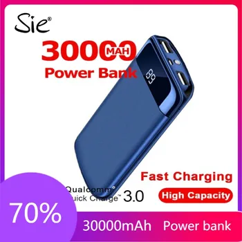 

30000mah Power Bank External Battery PoverBank 2 USB LED Powerbank Portable Mobile phone Charger for Xiaomi MI iphone Samsung