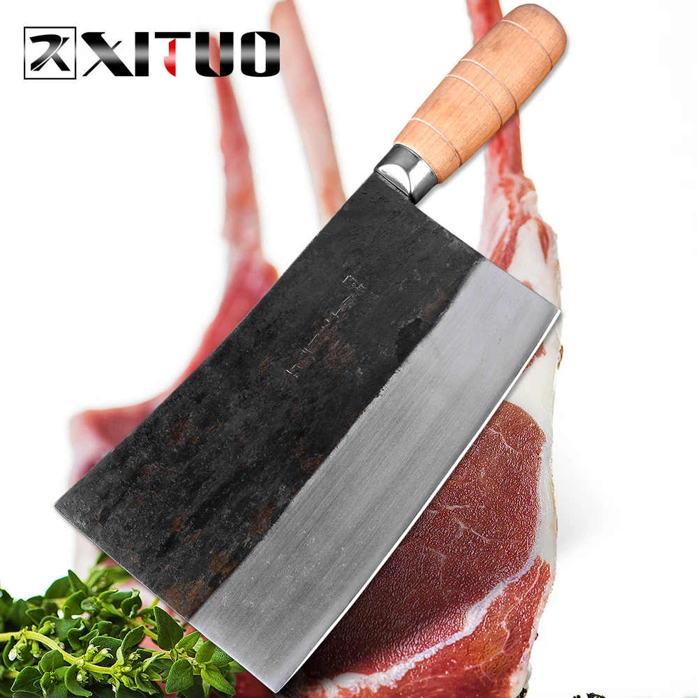 Кухонный шеф нож XITUO мясницкий из высокоуглеродистой стали кованый ручной работы