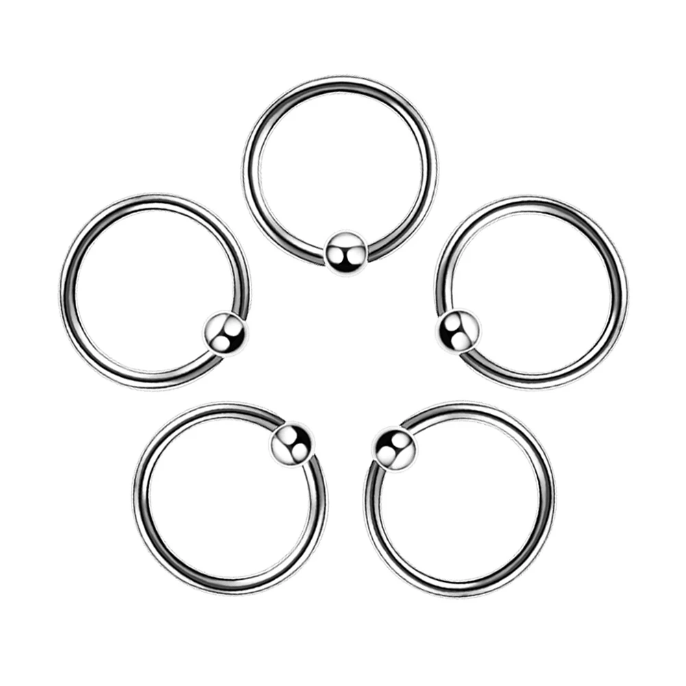 1 шт. петля сегмент нос кольцо перегородка мяч Спиральные серьги кольцо для пирсинга ювелирные изделия для тела подарок обруч с бусинами кольца