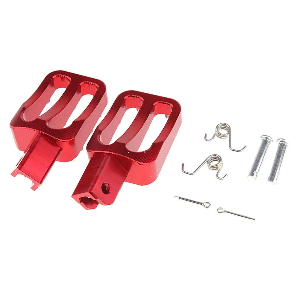 Motorcycle Foot Pegs Universal CNC Footpeg Footrest for Honda CRF XR 50 70 110 M2R SDG DHZ SSR Dirt Bike - Red | Автомобили и
