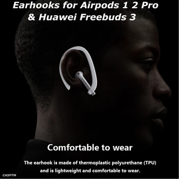 

1Pair Protective Earhook Holder for Apple Airpods 1 2 Pro Soft Silicone Sports Anti-lost Ear Hook for Huawei Freebuds 3 Earhooks