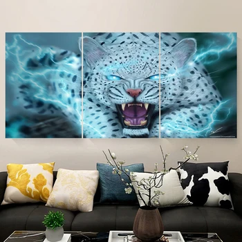 

3 Pcs Leopard Animal Diamond Paintings Full Drill Square/Round 5D Diamond Painting Mosaic Needlework Paintings