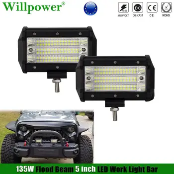 

Offroad 4WD 5"LED Pods Work Light Bar For JEEP JK Polaris Honda UTV ATV SUV 4X4 Truck Bullbar Flood Fog Lights Driving Lamp