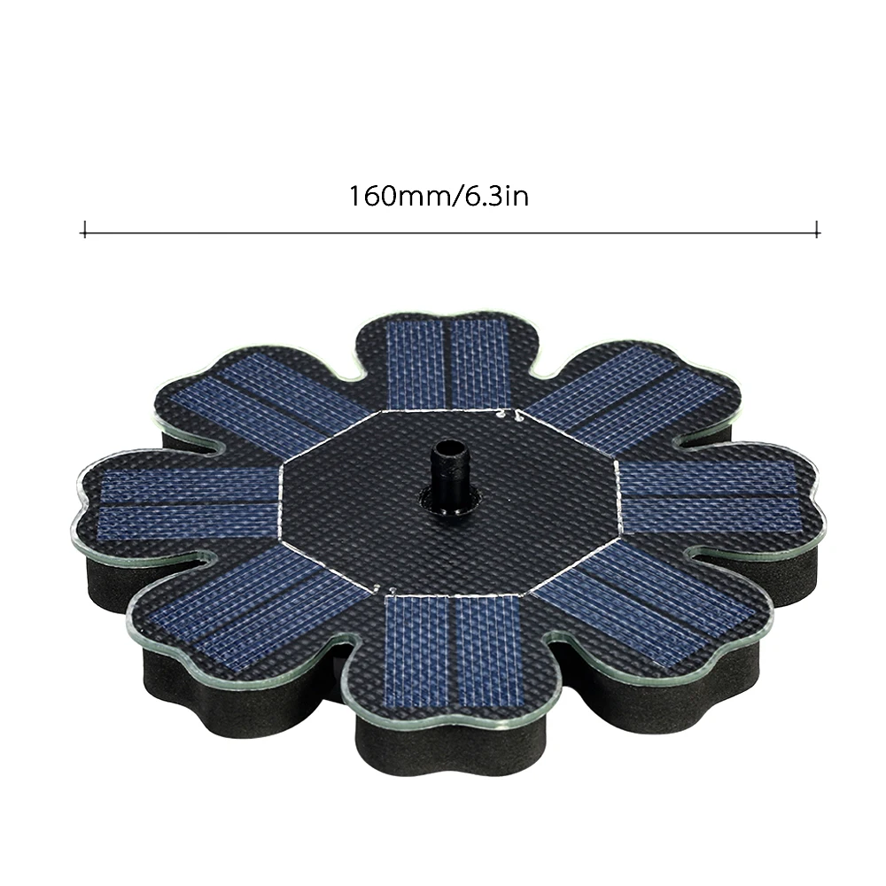 Description Picture 6 of itemSolar Powered Fountain 8V 1.6W Solar Panel Water Floating Fountain Garden Decoration Water Pump for Bird Bath Pond pool