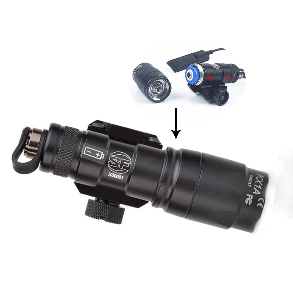 Cena WADSN Airsoft Surefir M300 M300B Mini Scout światła LED 280 lumenów broń latarka taktyczna latarka odkryty polowanie karabin światła