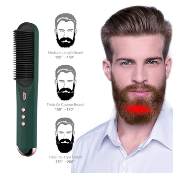 

Beard Comb Beard Hair Straightener Brush Hot Comb Curling Iron for Afro Curls Corrugation for Hair Straightener Hair Iron Comb