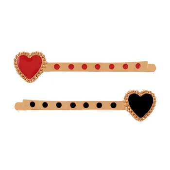 

1PCS New Fashion Korea Punk Heart Shape Acrylic Hairpins for Women Metal Hairgrip Hair Accessories Drop Ship