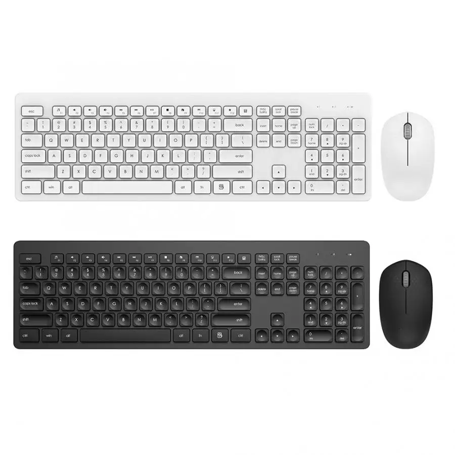 

IK7300 2.4G Wireless Keyboard Mouse Combos Arc Keys Keyboard Mute Micro-switch Mouse Set for Laptop and Desktop