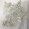 Rhinestone Crystal appliques, tulle crystale beading lace collar with Lace Backingfor Wedding Dresses Belt Bridal Cover up 15x20 ► Photo 2/6