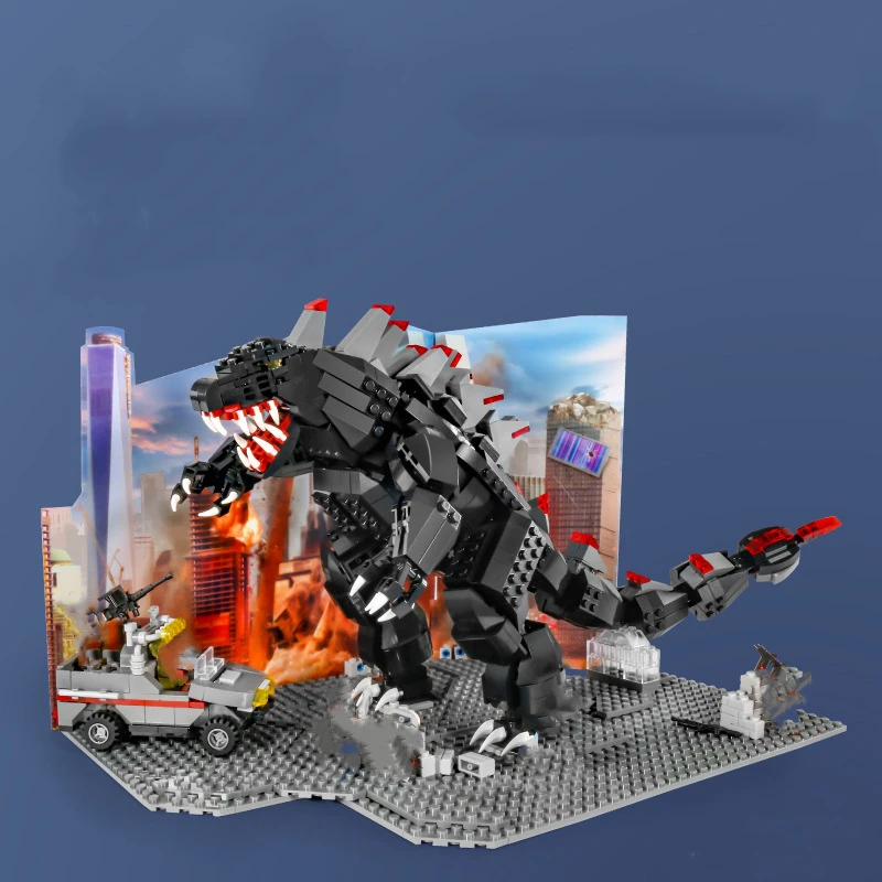 The king of the 0783 Godzilla.-Godzilla assembled building block toy for childr 
