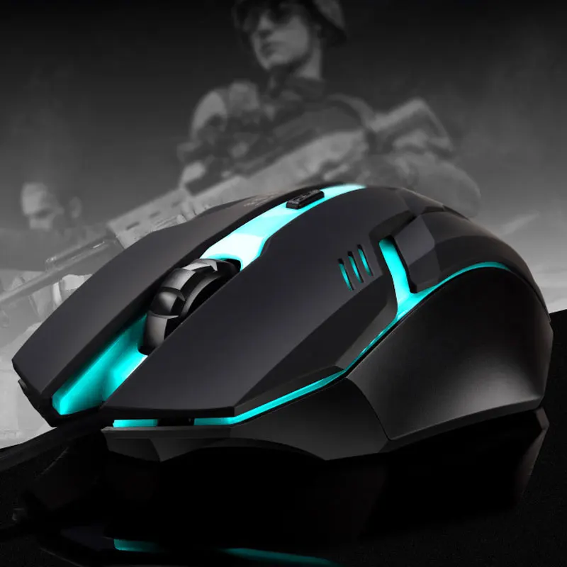 Новая оптическая прокрутка USB светящаяся игровая мышь ноутбук Поддержка Эргономика фотоэлектрический режим работы игровая мышь