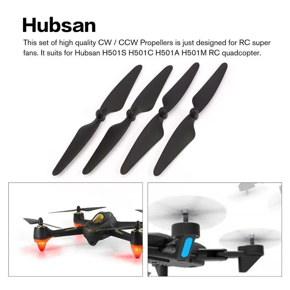 Лидер продаж! Детали для квадрокоптера Hubsan CW/CCW 2 пары детали H501S H501C H501A H501M 501