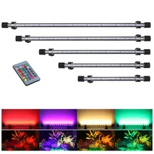 Led Fish Tank Light Remote Control Colorful Chameleon Fish Light Amphibious Aquarium Lighting Light Aquatic Light
