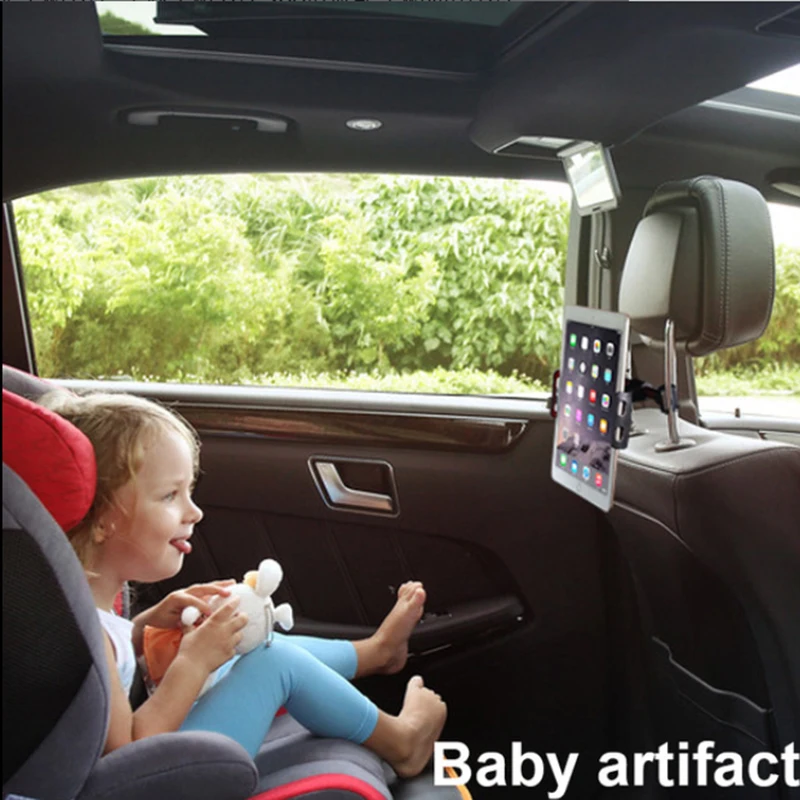  Car Backseat Headrest Mount Vehicle Seat Back Stand Phone Bracket Holder Racket for 4.4''- 11'' Sma