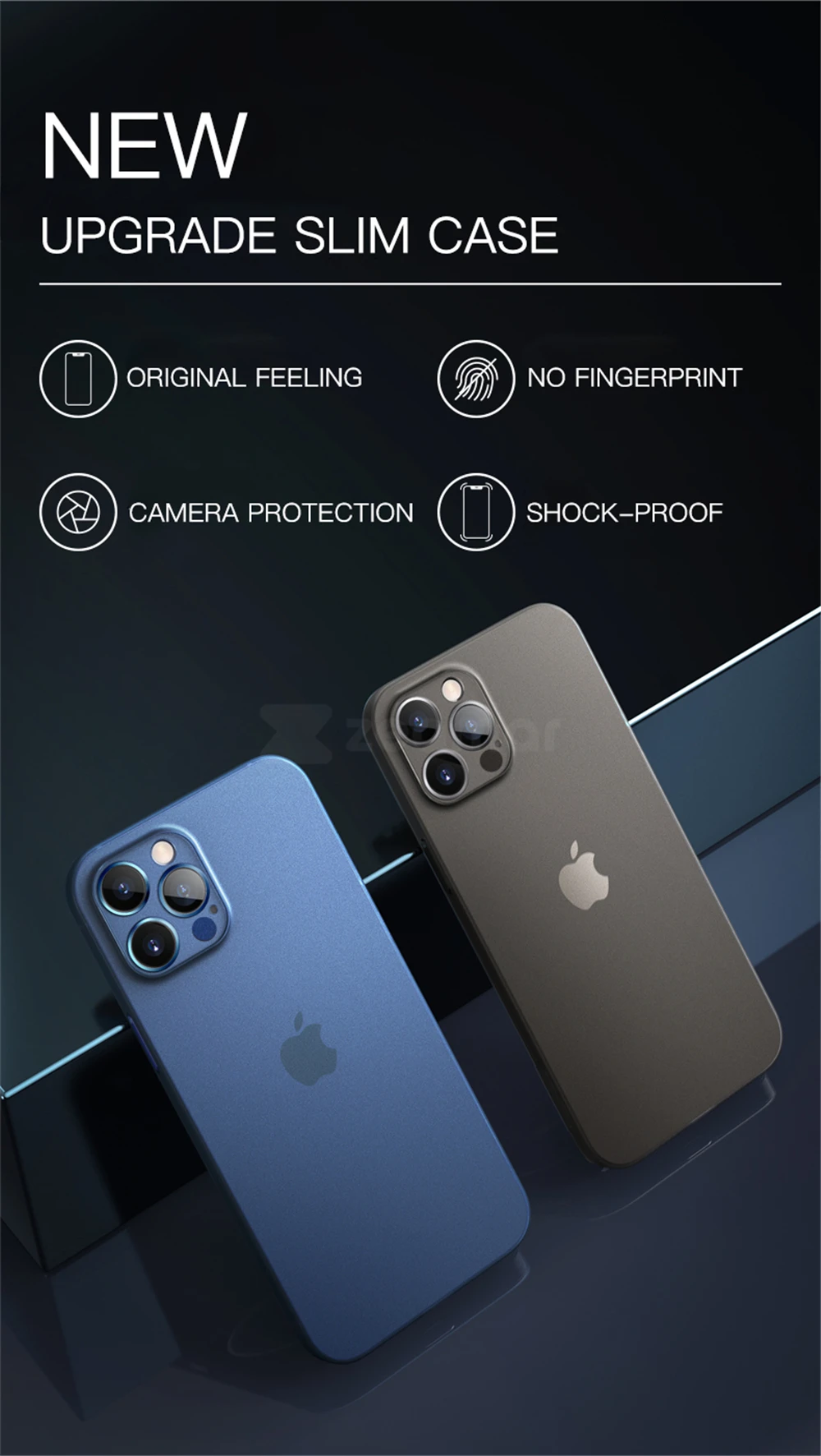 Luxury Ultra Thin Phone Case For iPhone 12 13 11 Pro Max Mini X XR XS Max SE 2020 iPhone 6s 7 8 Plus Back Cover Matte Soft Cases