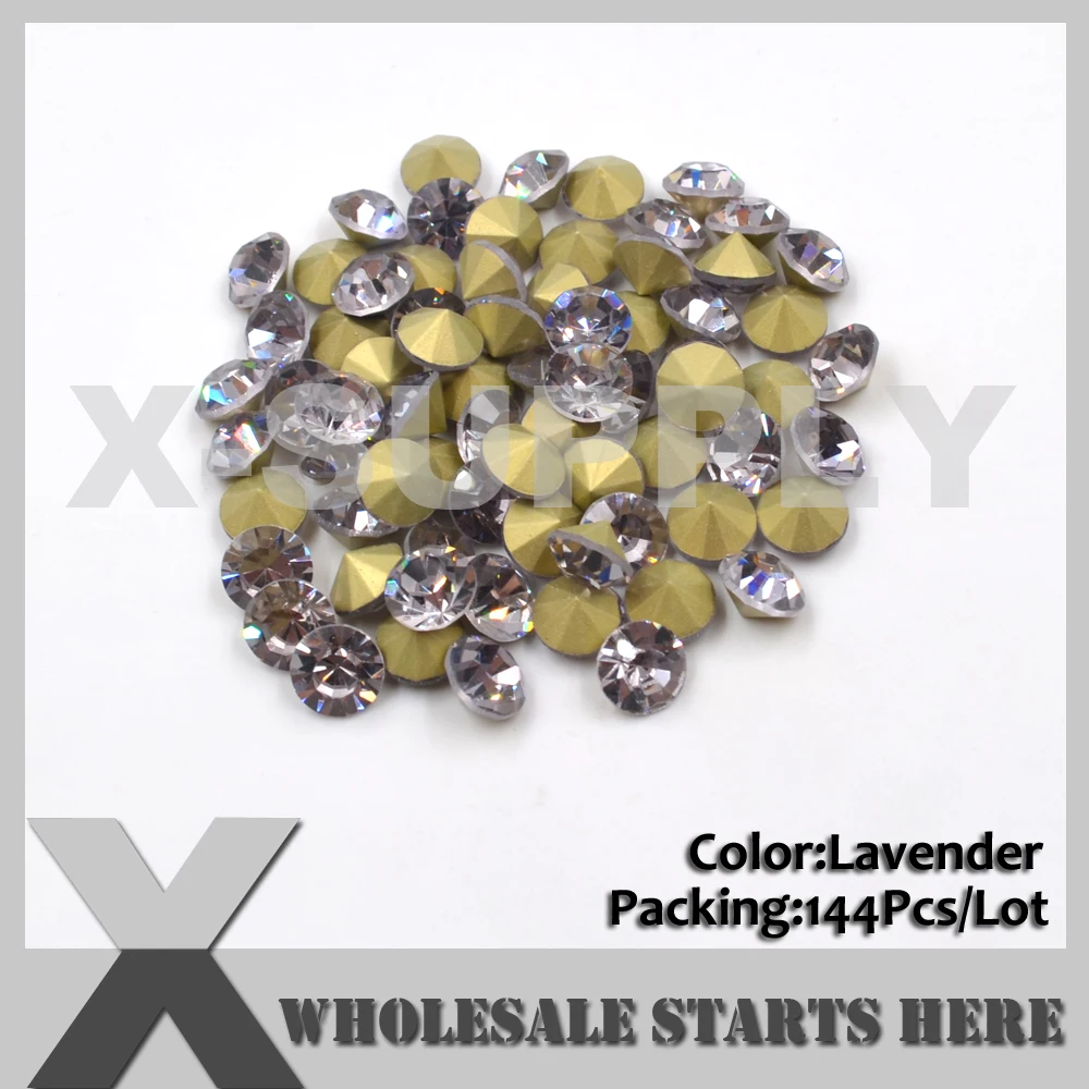 

SS45(10mm) Lavender Loose Rhinestone,Pointed Sharp Back,Used for Single Metal Setting,Cup Chain Decorations