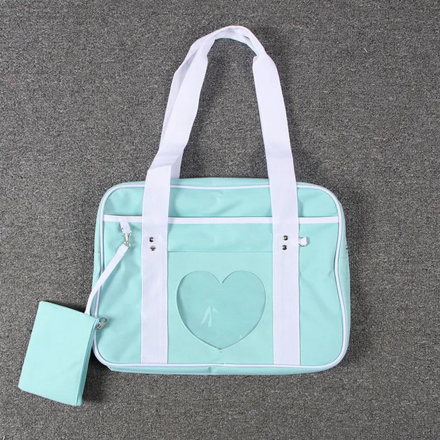 Lovely Girls Travel Large Capacity Canvas Baggage Luggage Organizer Shoulder Handbags Totes For Teenager Girl Schoolbags light green