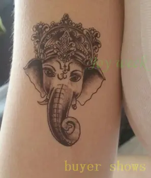 

Waterproof Temporary Tattoo Sticker India god elephant Ganesha deity tatto stickers flash tatoo fake tattoos for girl women men