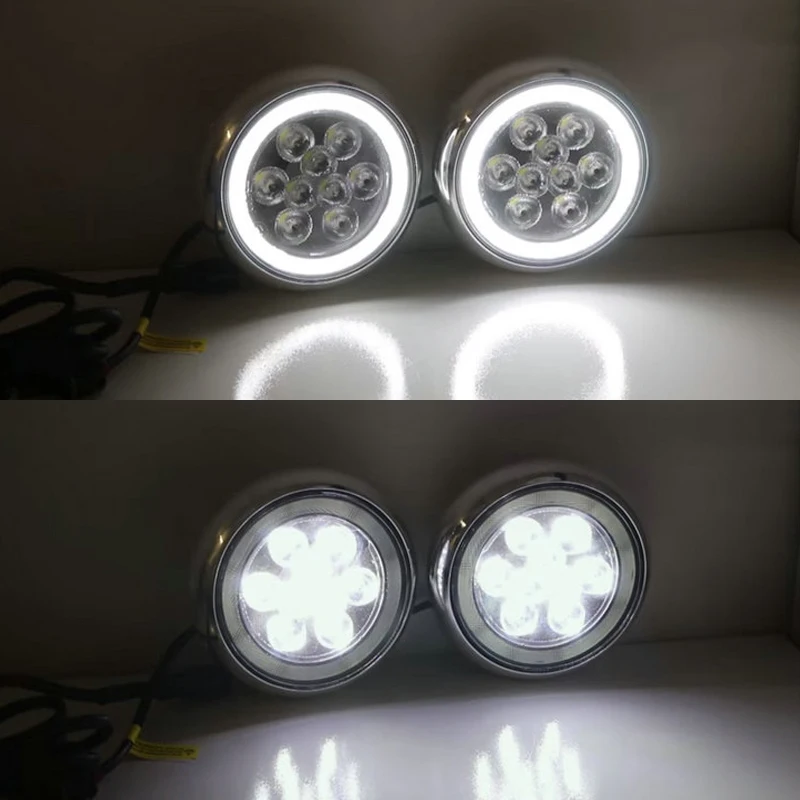 Clear Lens Full Led Halo Turn Signal Lights W/Bumper Mini Rally Lights For Mini Cooper R50 R52 R53 Car-Styling