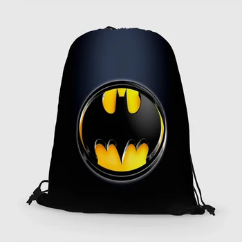 

Custom Batman Drawstring Bag Daypack Kids Satchel Casual Backpack Teenager Storage Bag Women Men 31x40cm*200616-2