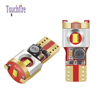 

50PCS Auto T10 W5W 194 Canbus Car Bulb ZES 2016 6smd LED 10-30V Reading Interior Door License Plate Side Clearance Light Amber