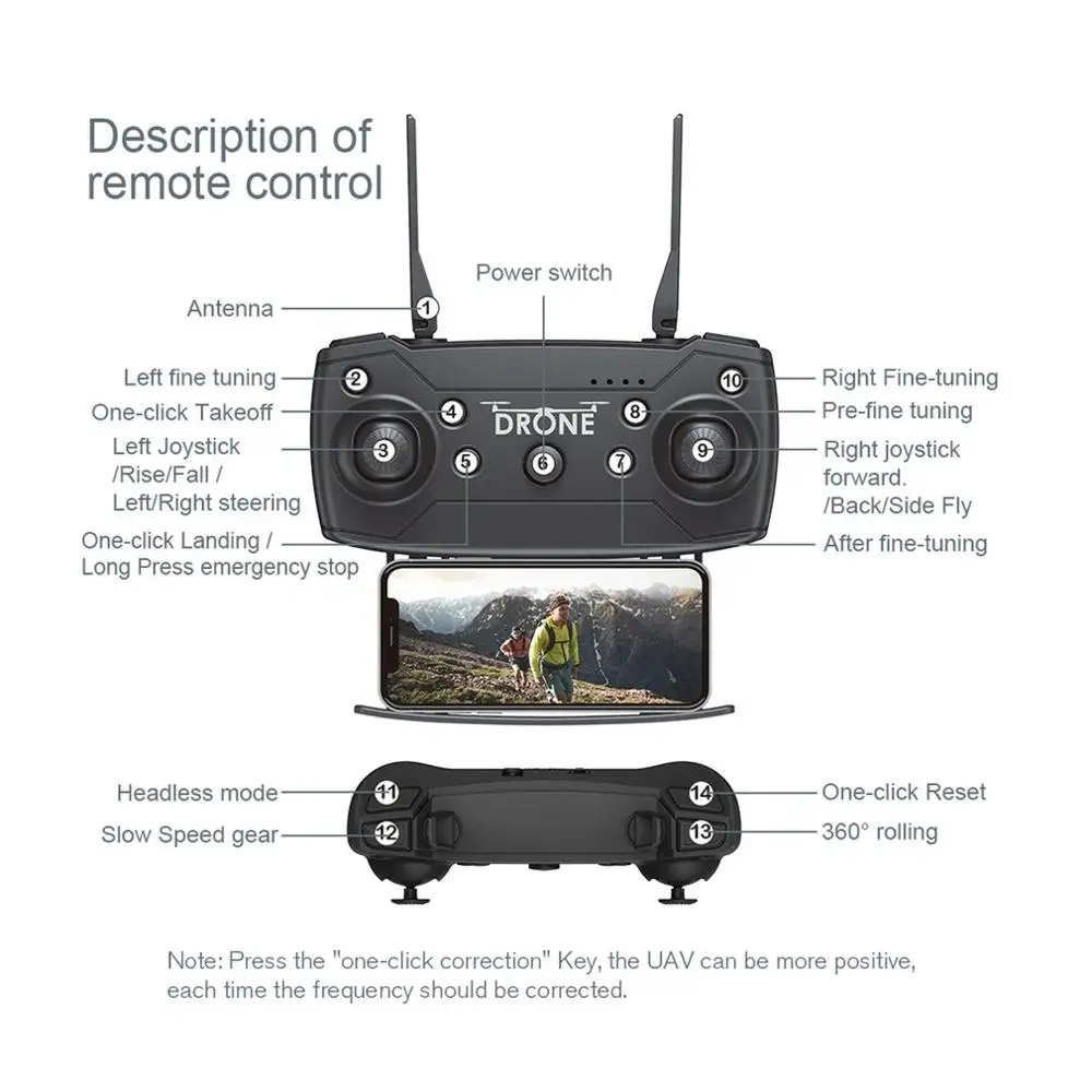 F69 Складная рукоятка Радиоуправляемый Дрон wifi FPV 1080 P/480 P широкоугольная HD камера высота удержания Безголовый режим вертолет самолет