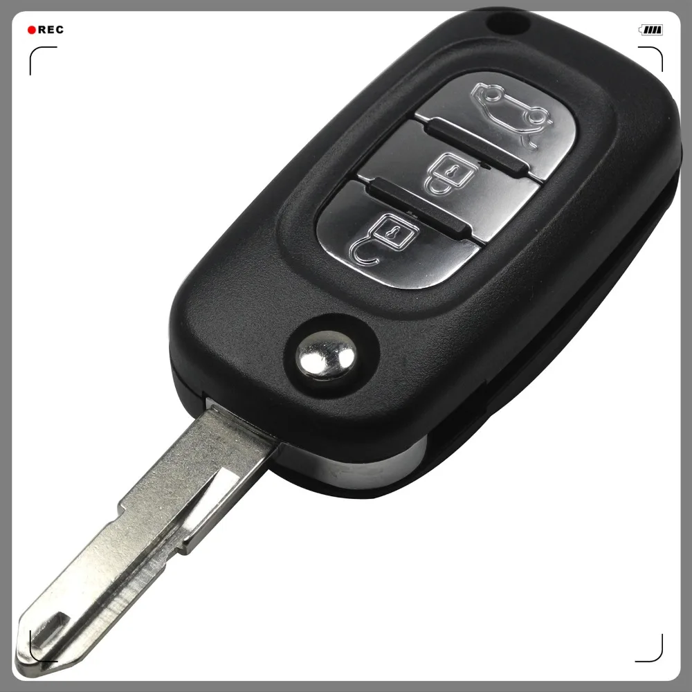 Jingyuqin для Renault Megane 2 3 Duster Clio кнопочный Чехол для автомобильного ключа, чехол для пульта дистанционного управления, складной чехол для автомобильного ключа