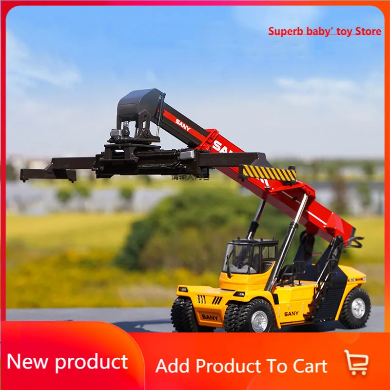 

Diecast Alloy 1/50 Vehicle Truck Model Car HeavyTerminal Forklift Container Crane Hoist Engineering Collection Toys Car for Boys