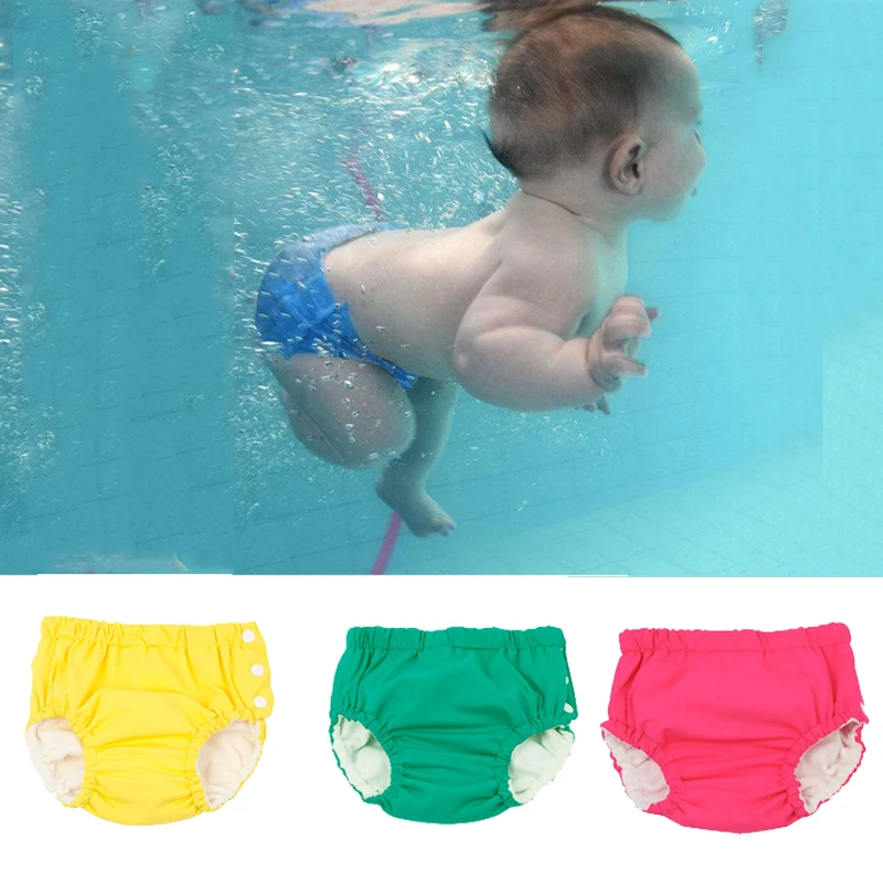 Baby Swim Nappy Reusable Diape Diaper Cover Swimwear Ecological Diapers