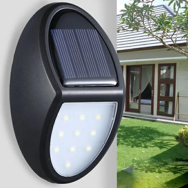 

Wall Light Solar Security Durable Walkway Lights Street Lamp 10 LED IP65 Landscape Home Garden Outdoor Flashlight Room Lighting