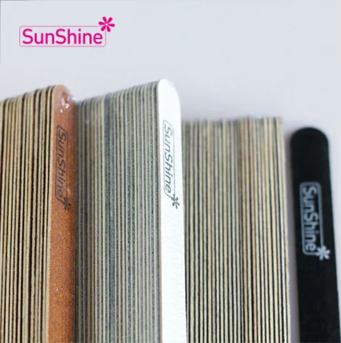 Sunshine ультра-тонкая толщина пилочка для ногтей маникюр туалетный шлифовальный инструмент двухсторонний Восстанавливающий промытый матовый Артикул пилочка для ногтей