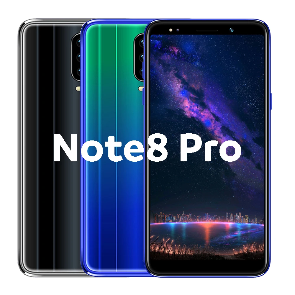 Note8 Pro 5,5 дюймов 18:9 Экран Face ID мобильного телефона 4G Оперативная память 64G Встроенная память MTK Android смартфонов 13MP Камера celulares разблокированные телефоны