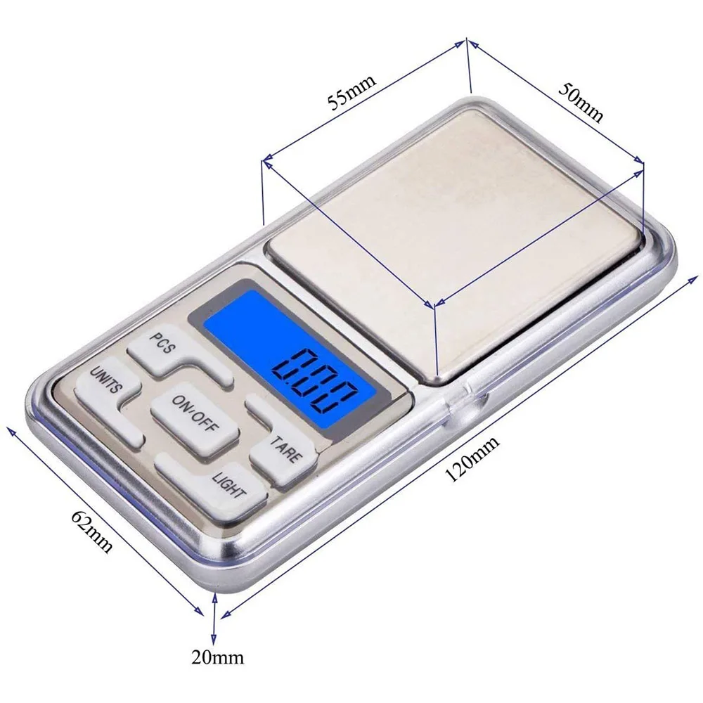 Digital Scale 100/200/300/500g 0.01/0.1g Mini Digital Scale High Accuracy Backlight Electric Pocket Scale For Jewelry Gram Weight For Kitchen