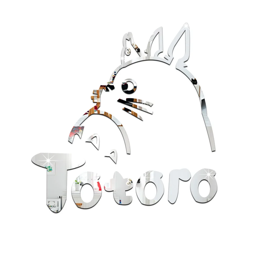 Декоративные зеркальные настенные наклейки Funlife с изображением Тоторо дракона