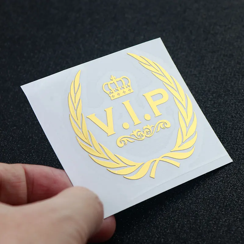 Vip Crown Car Stickers Funny Stylish Window Glass Metal Reflective