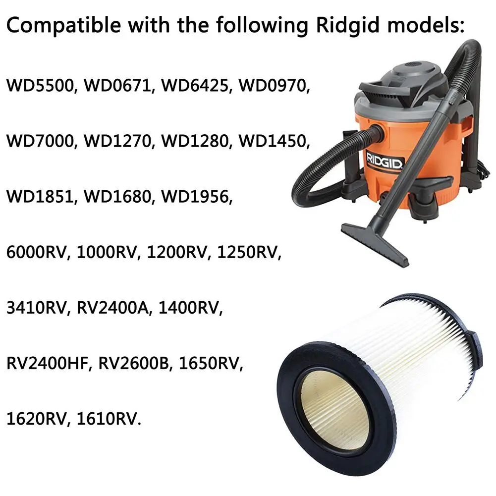 Влажный/сухой фильтр для пылесоса Замена для Ridgid VF4000 6-20 галлонов моющиеся и многоразовые аксессуары для чистых инструментов