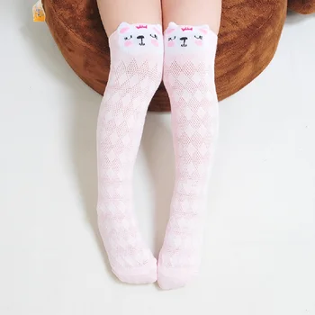 

Fashion Kids Socks Cartoon Crown Cat Animal Baby Mesh Socks Knee High Long Leg Warmers Cute Socks Boy Girl Children