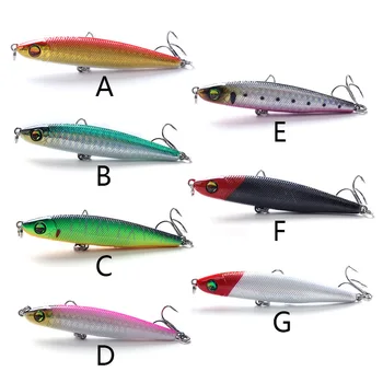 

10packs/lot Pencil Lure 8cm 16g Fishing Top Water Lures Isca Artificial Hard Baits Minnow Ice Fish Winter Articulos De Pesca