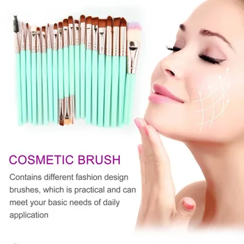 

20Pcs Makeup Brushes Set Powder Foundation Blush Blending Face and Eye shadow Lip Cosmetic Beauty Make Up Brush Tool foundation