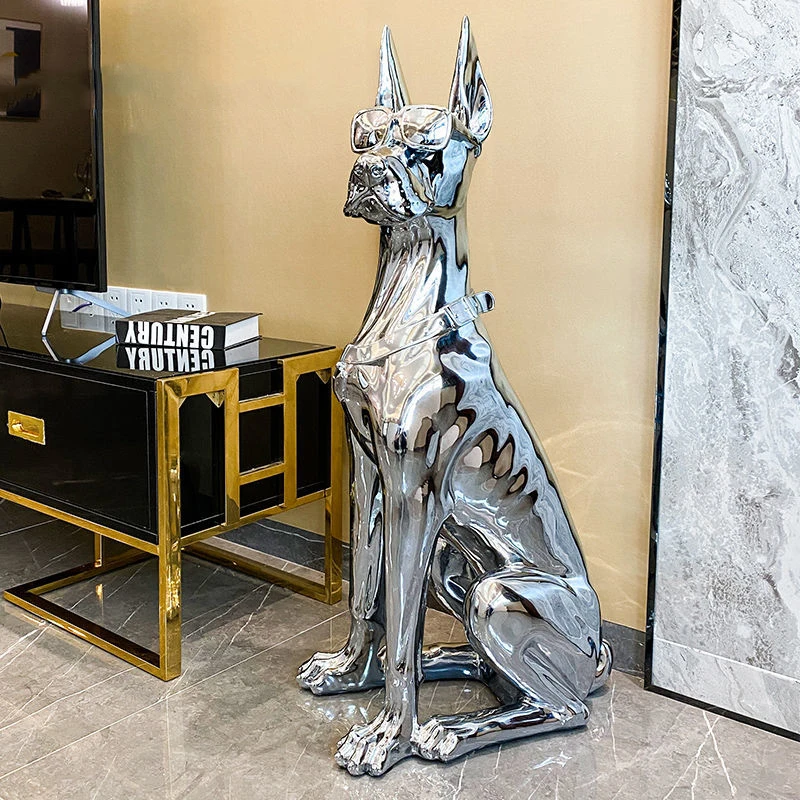 Dog Statue Home Decor Crafts Animal Sculpture Resine Modern Art For Home  Ornaments Decoration Accessories Figurine Garden Decor - Statues &  Sculptures - AliExpress