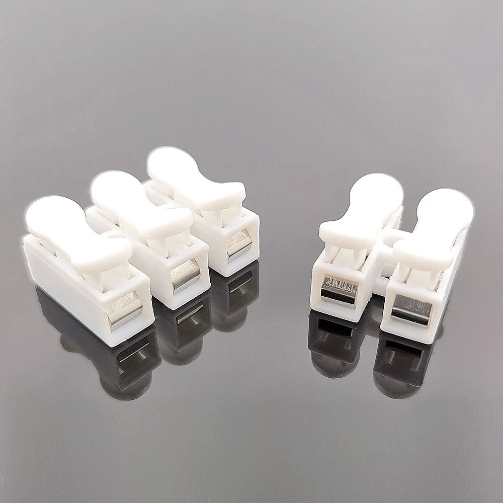 

Mini Fast Wire Cable Connectors Universal Compact Conductor Spring Splicing Wiring Connector Push-in Terminal Block CH-2 CH-3