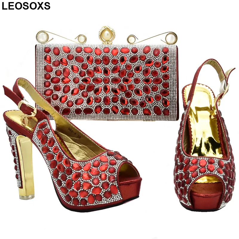 

African Wedding Shoes and Bag Set Elegant Designer Shoes Women Luxury 2020 High Quality Women Italian Shoes and Bags for Party