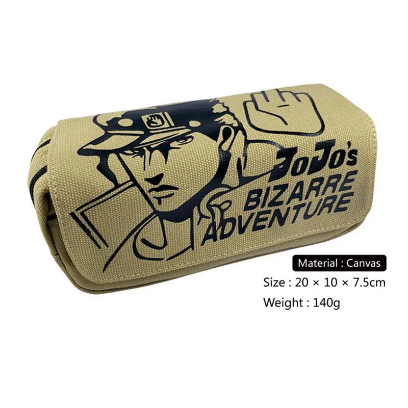 JoJo's Bizzare Adventure ручки сумки двойной слой холст молния Школа Пенал чехол канцелярская коробка портмоне