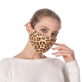 

Zohra Leopard print Printing Reusable Protective PM2.5 Filter Mouth Mask Anti Dust Mask Windproof Adjustable Face Masks