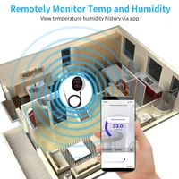 Tuya Smart WIFI Hygrometer Thermometer With External Temperature Humidity Detector,USB Charge or Rechargable Battery - Image 4