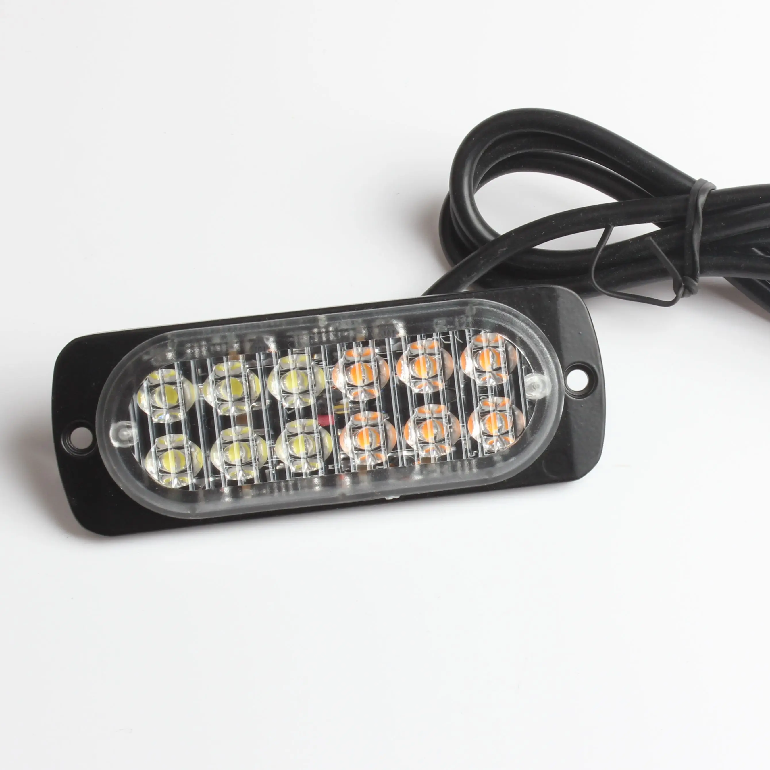 2pcs Car Truck Pickup Emergency Side Strobe Light Warning flashing light Ultra-thin Waterproof 12V 24V 12LED |